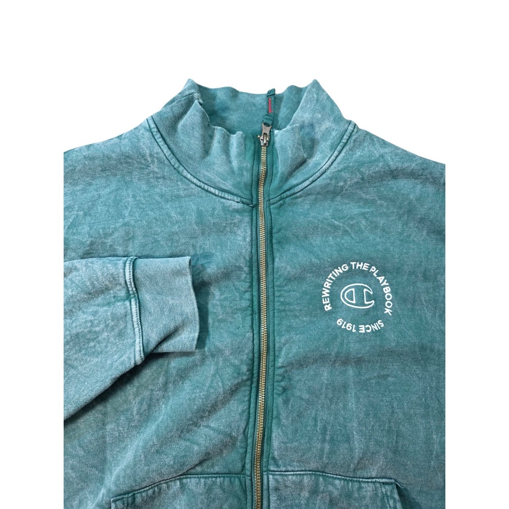 Champion Full Zip Jacket Rewriting the Playbook Mock Neck Sweatshirt Large